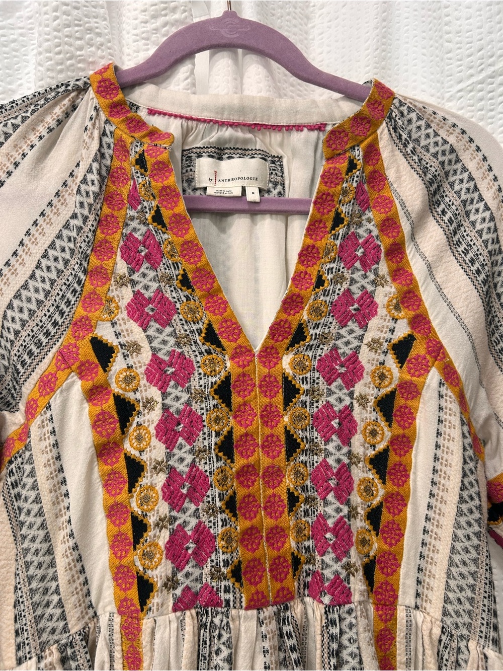 Anthropologie | Lottie Embroidered Dress Size Medium HTF - Picture 5 of 15